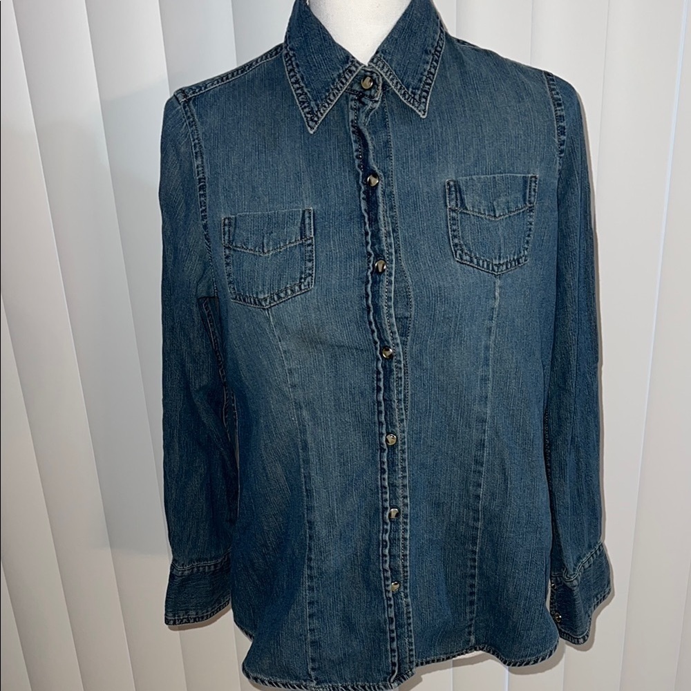 Motherhood maternity Denim Button-Up Shirt